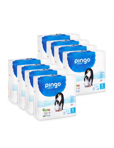 Pañales Ecológicos Pingo Talla 5 Junior- 8 bolsas de 36
