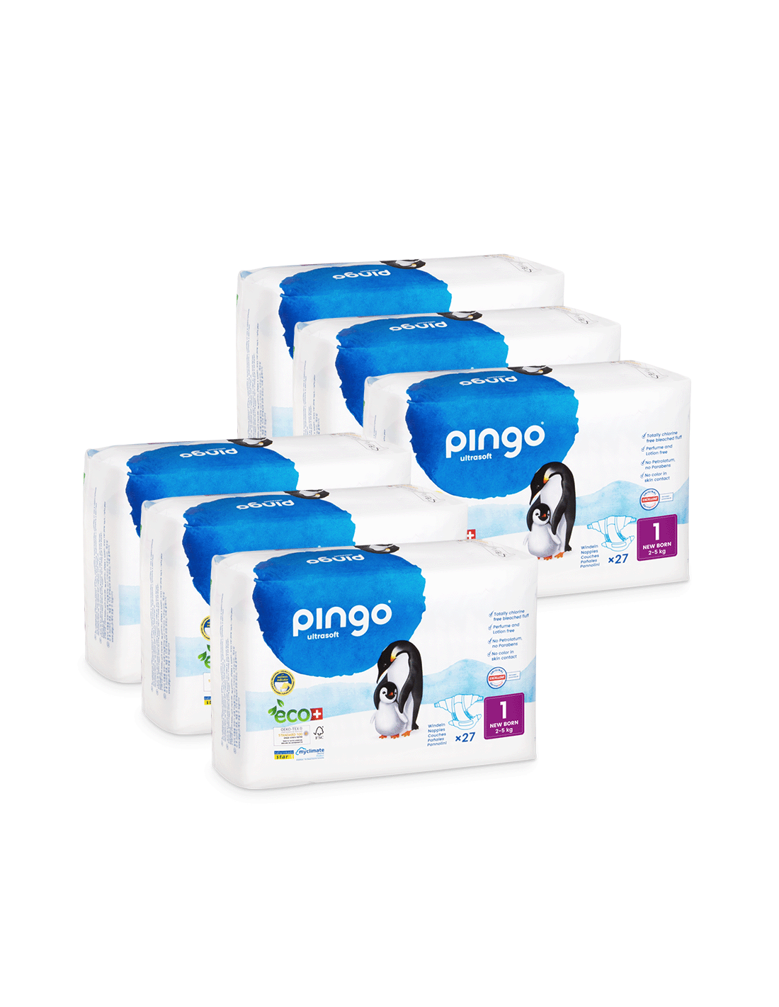 Pack ahorro 1 mes de pañales talla 1 - Pañales ecológicos Pingo