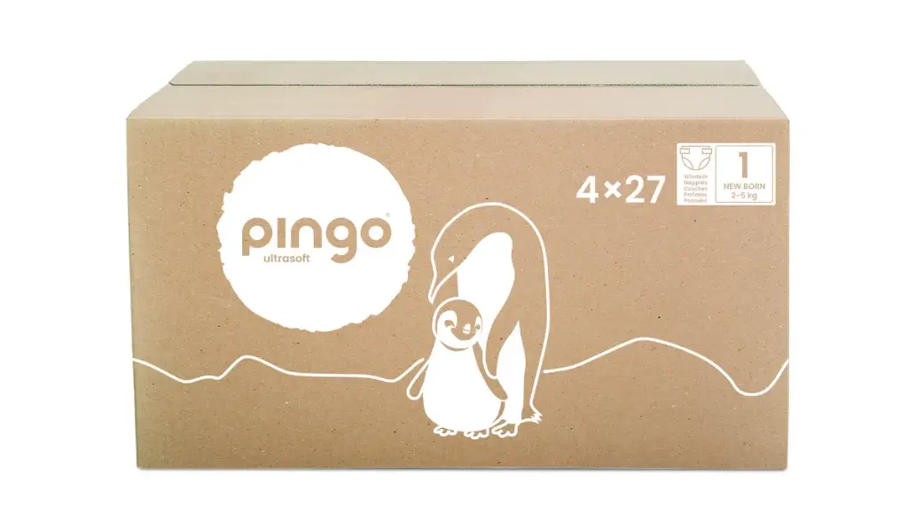 Nuevo - Pingo pañales ecológicos Talla 1 (2-5 Kg) - caja de 4 bolsas x 27 uds