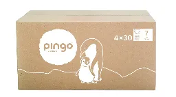 New - Pingo ecological diapers Size 7 (+15 kg) - box of 4 bags x 30 units