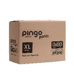 Pingo ecological pants Size 6 (16 kg+) - box of 6 bags x 26 units
