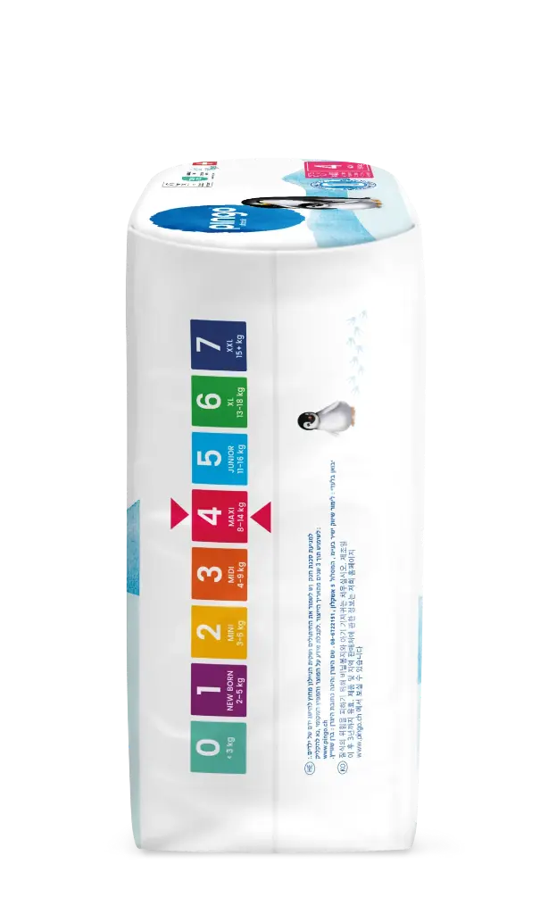 Nuevo - Pingo pañales ecológicos Talla 4 (8-14 kg) - caja de 4 bolsas x 40 uds