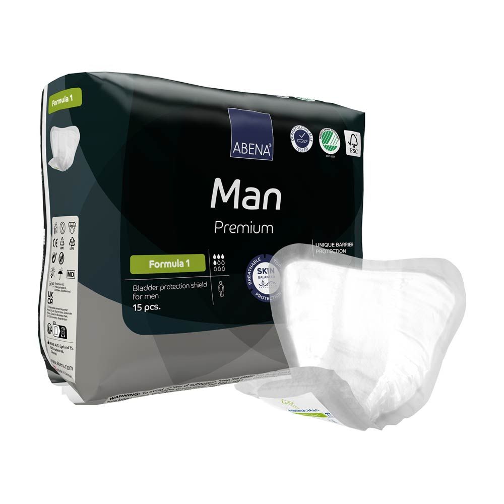 Abena Man Formula 1 - caja de 12 bolsas x 15 uds