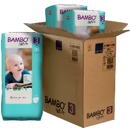 Bambo Nature Pañales Talla 3 (4–8 kg) - Gran Formato - caja de 3 bolsas x 52 uds