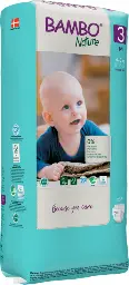 Bambo Nature Pañales Talla 3 (4–8 kg) - Gran Formato - caja de 3 bolsas x 52 uds
