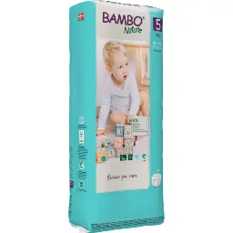 Bambo Nature Pañales Talla 5 (12-18 kg) - Gran Formato - caja de 3 bolsas x 44 uds