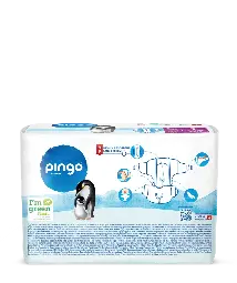 Nuevo - Pingo pañales ecológicos Talla 1 (2-5 Kg) - caja de 4 bolsas x 27 uds