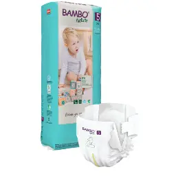 Bambo Nature Pañales Talla 5 (12-18 kg) - Gran Formato - caja de 3 bolsas x 44 uds