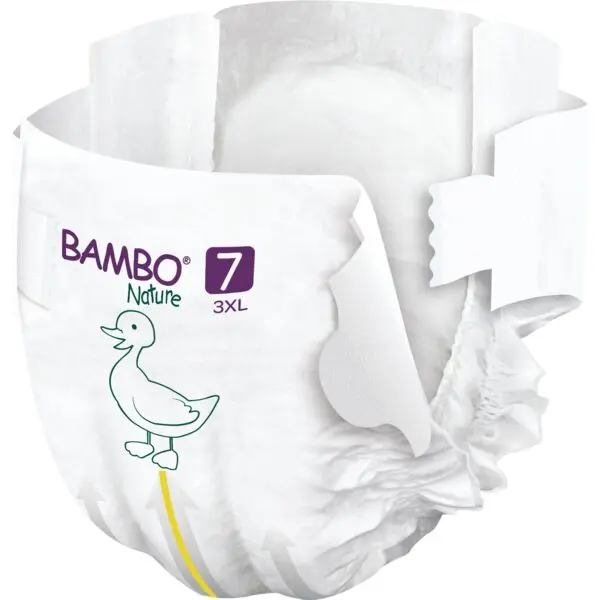 Bambo Nature Pañales Tamaño 7 (18+ kg) - Gran Formato - caja de 3 bolsas x 40 uds