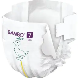 Bambo Nature Pañales Tamaño 7 (18+ kg) - Gran Formato - caja de 3 bolsas x 40 uds