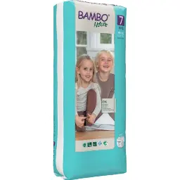 Bambo Nature Pañales Tamaño 7 (18+ kg) - Gran Formato - caja de 3 bolsas x 40 uds