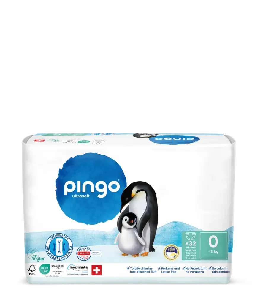 Nuevo - Pingo pañales ecológicos Talla 0 (<3 Kg) bolsa de 32 uds