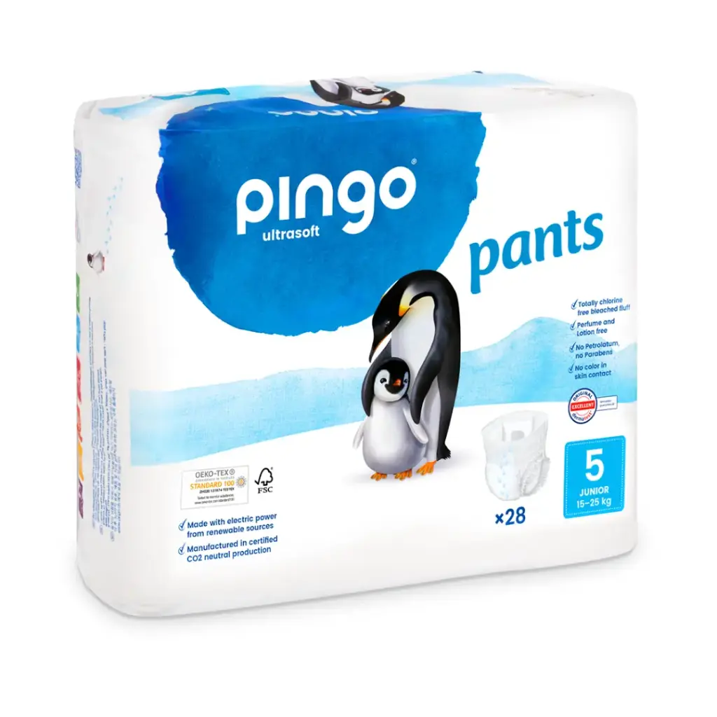 Pingo pants ecológicos T5 (11-25 kg) - caja de 6 bolsas x 28 uds