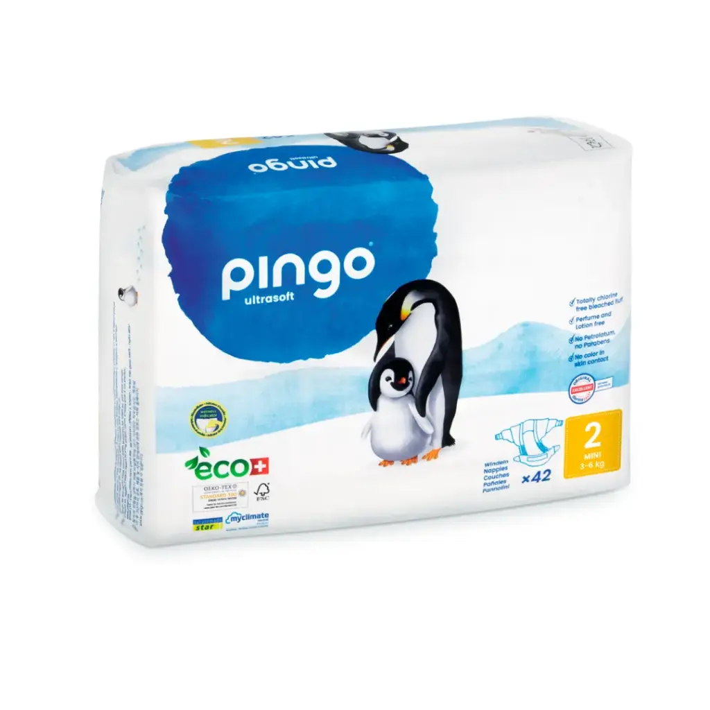 Pingo pañales ecológicos T2 (3-6 kg) 42uds