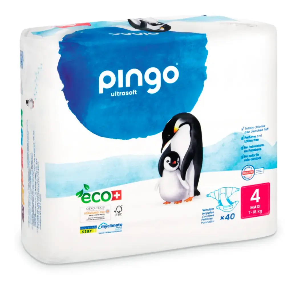 Pingo pañales ecológicos T4 (7-18 kg) 40uds