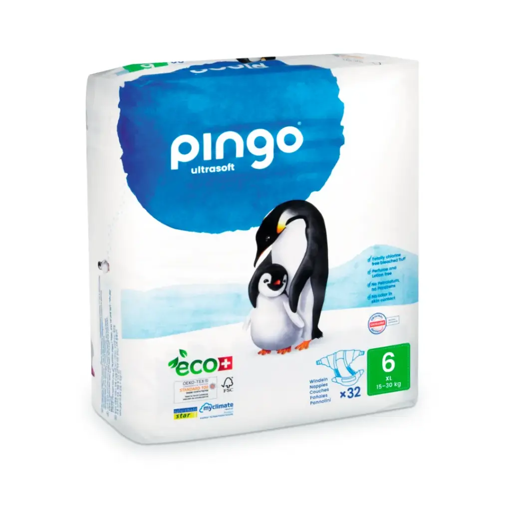 Pingo pañales ecológicos T6 (15-30 kg) 32uds