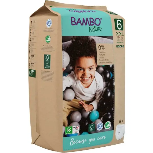 [1000021519] Bambo Nature Pants Talla 6 (18+ kg) - caja de 5 bolsas x 18 uds