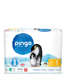 Nuevo - Pingo pañales ecológicos Talla 2 (3-6 kg) - caja de 4 bolsas x 42 uds