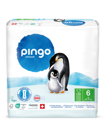 Nuevo - Pingo pañales ecológicos Talla 6 (13-18 kg) - caja de 4 bolsas x 32 uds