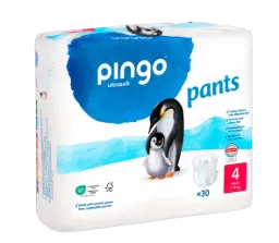 Pingo pants ecológicos Talla 4 (7-18 kg) - caja de 6 bolsas x 30 uds