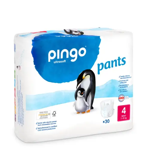 [89304] Pingo pants ecológicos Talla 4 (7-18 kg) - caja de 6 bolsas x 30 uds