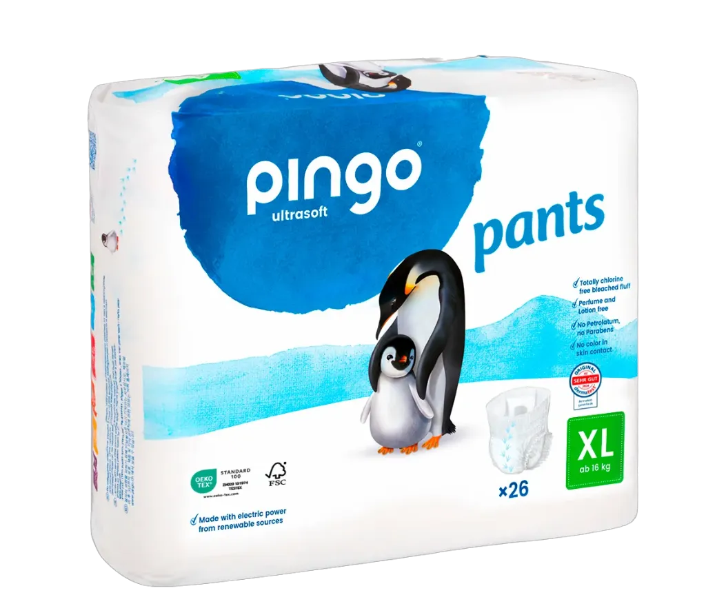 Pingo pants ecológicos Talla 6 (16 kg+) - caja de 6 bolsas x 26 uds