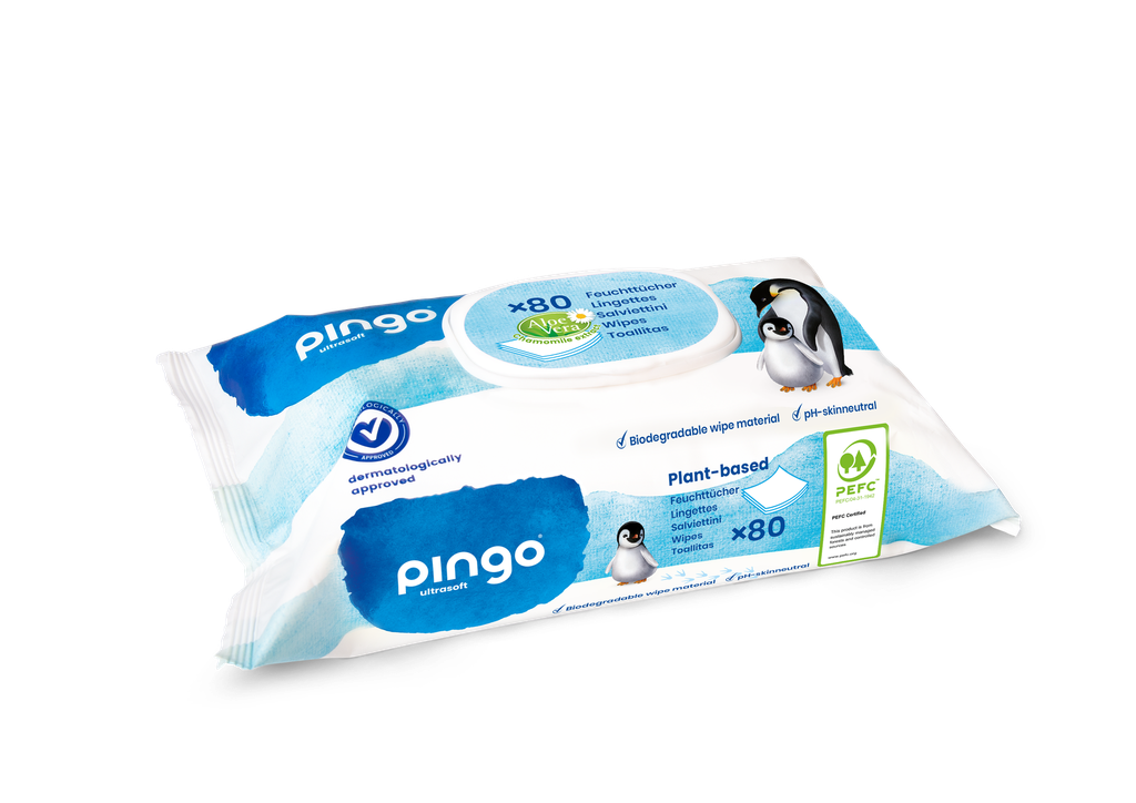 Pingo toallitas biodegradables - caja de 12 x 80 uds
