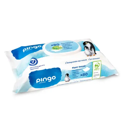 [0819-03] Pingo toallitas biodegradables - caja de 12 x 80 uds