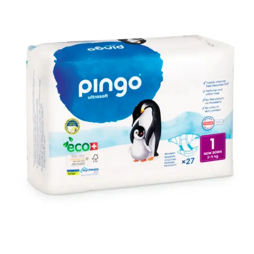 [0017-03] Pingo pañales ecológicos T1 (2-5 Kg) -27 uds