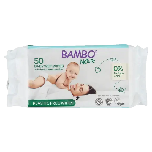[1000011933] Bambo Nature Toallitas Húmedas - caja de 14 bolsas x 50 uds