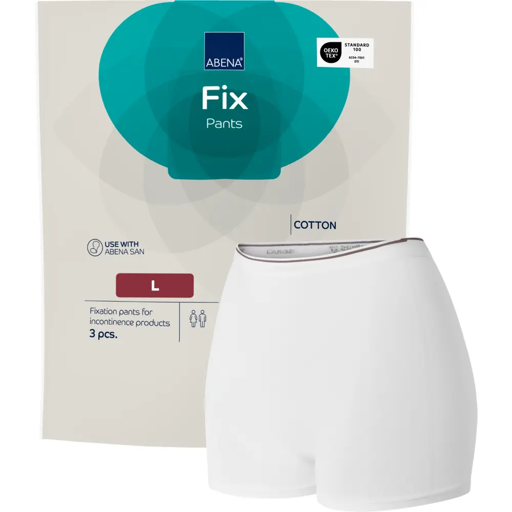Abena Fix Prenda de fijación de algodón L - caja de 10 bolsas de 10 uds