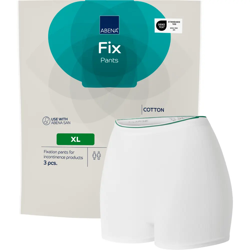 Abena Fix Prenda de fijación de algodón XL - caja de 10 bolsas de 10 uds
