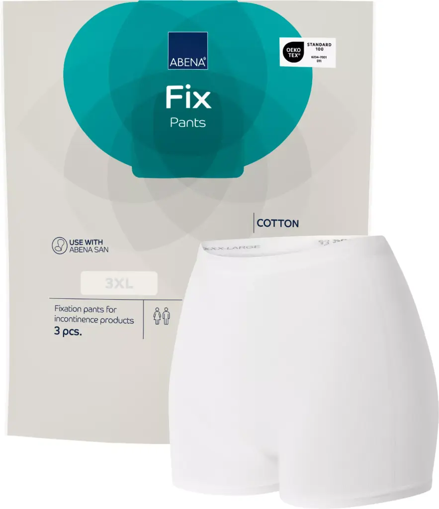 Abena Fix Prenda de fijación de algodón 3XXL - caja de 10 bolsas de 10 uds