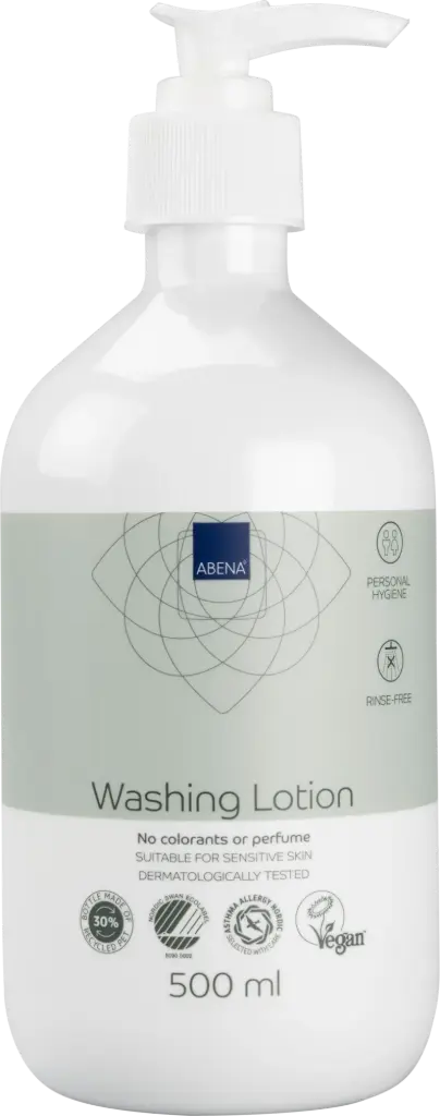 Abena Loción Limpiadora sin Enjuague – caja de 6 botes x 500 ml