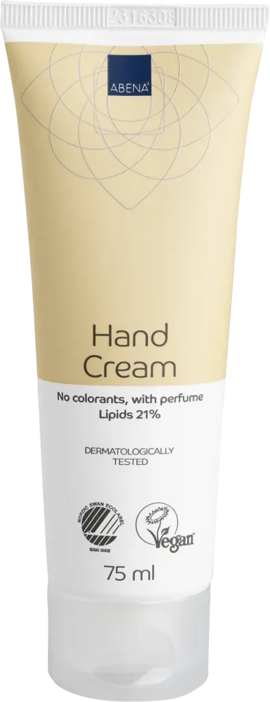 Abena Crema de Manos 21 % Lípidos - con perfume – caja de 12 tubos x 75 ml