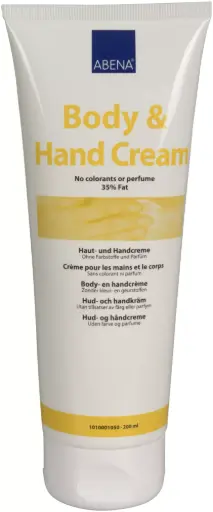 Abena Crema Corporal y de Manos 35 % Lípidos – caja de 12 tubos x 200 ml