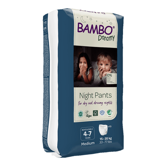 Bambo Dreamy pants para noche M (15-35kg) - caja de 6 bolsas x 10 uds