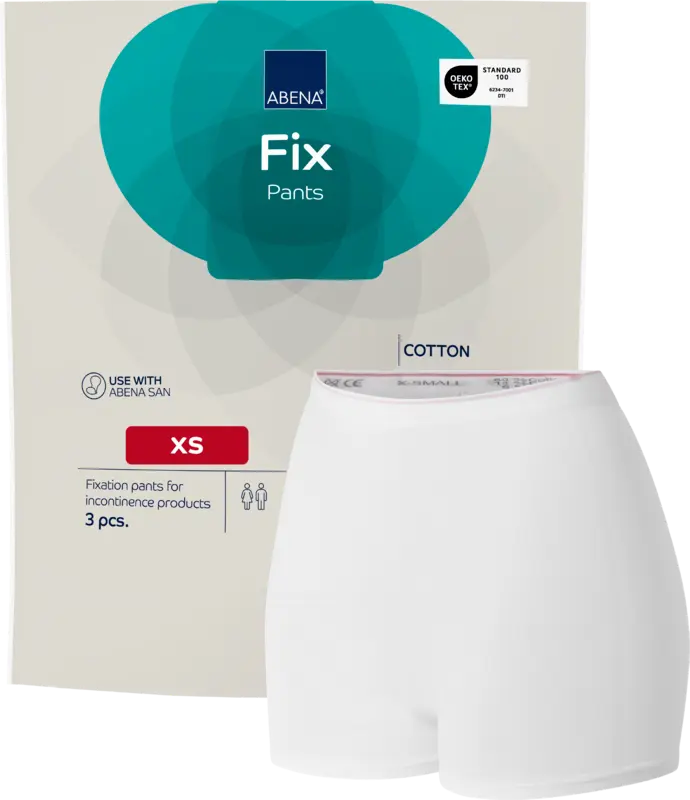 [1999911920] Abena Fix Prenda de fijación de algodón XS - caja de 10 bolsas de 10 uds