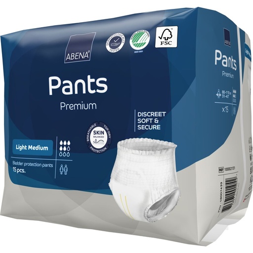 [1000021331] Abena Pants Premium Light Talla M - caja de 6 bolsas x 15 uds