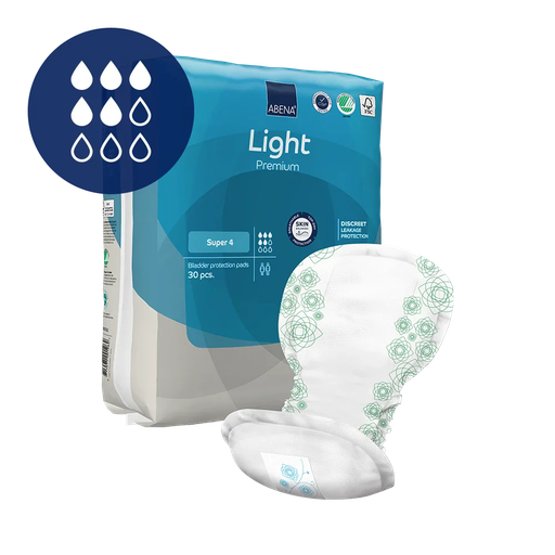 Abena Light Premium Super 4 - caja de 9 bolsas x 30 uds